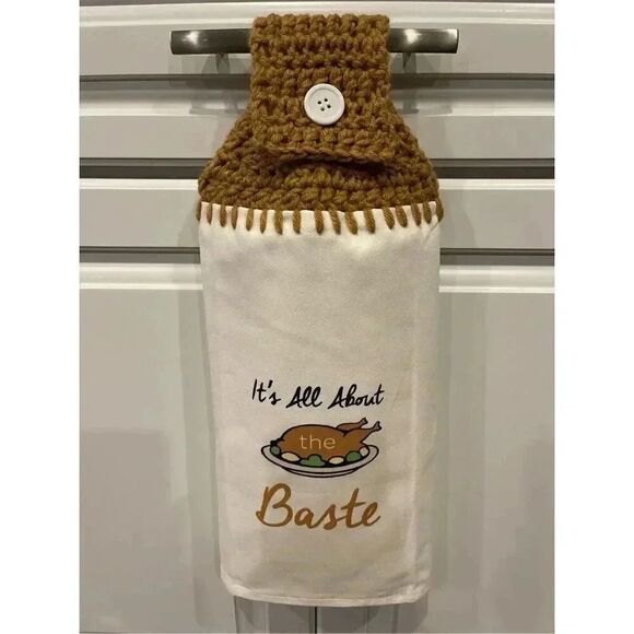 Crochet Top Kitchen Towel- It’s All About The Baste - Picture 3 of 3